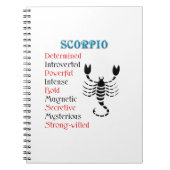 Carnet Scorpio Horoscope Symbole Zodiaque (Devant)