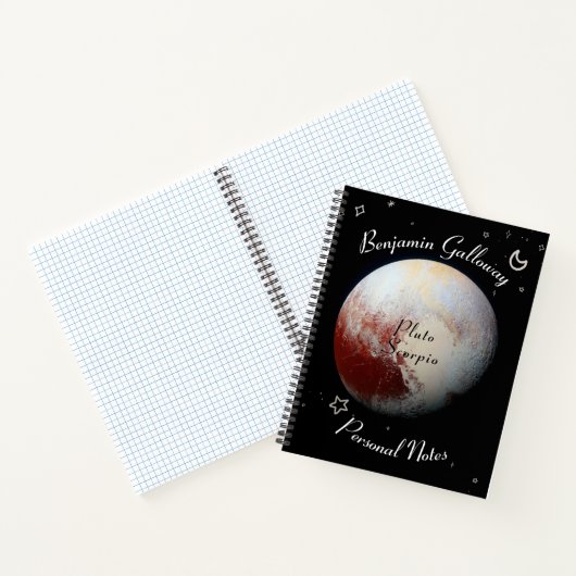 Carnet Scorpio Monogramme Typographie Pluto Zodiac Cosmiq (Intérieur)