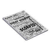 Carnet Scorpio Zodiac Mot Cloud Inspiration (Côté Droit)