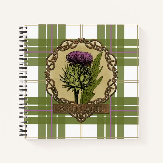 Carnet Scotland Scottish Thistle Celtic Knots (Devant)