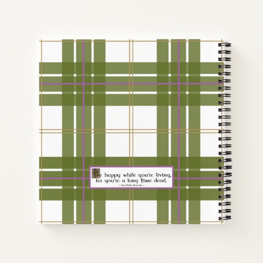 Carnet Scotland Scottish Thistle Celtic Knots (Dos)