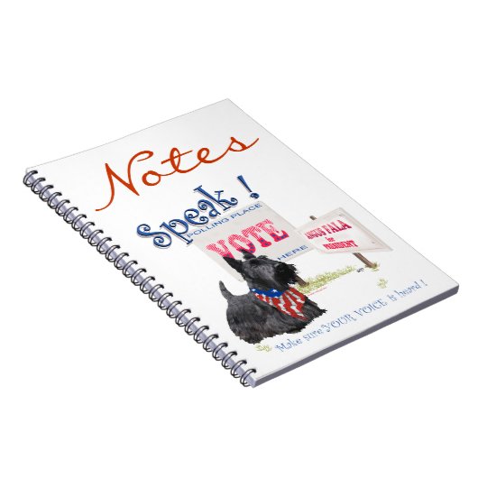 Carnet Scottie Angus Fala, président (Côté Droit)