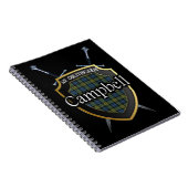 Carnet Scottish Campbell Tartan Shield & Swords (Côté Droit)
