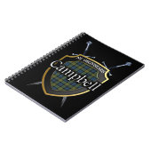 Carnet Scottish Campbell Tartan Shield & Swords (Côté gauche)