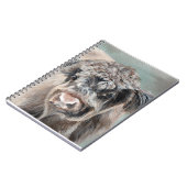 Carnet Scottish Highland Cow on Green (Côté gauche)