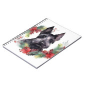 Carnet Scottish Terrier Christmas Wreath Festive Pup (Côté gauche)