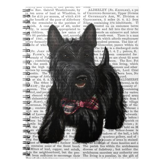 Carnet Scottish Terrier et Bow (Devant)
