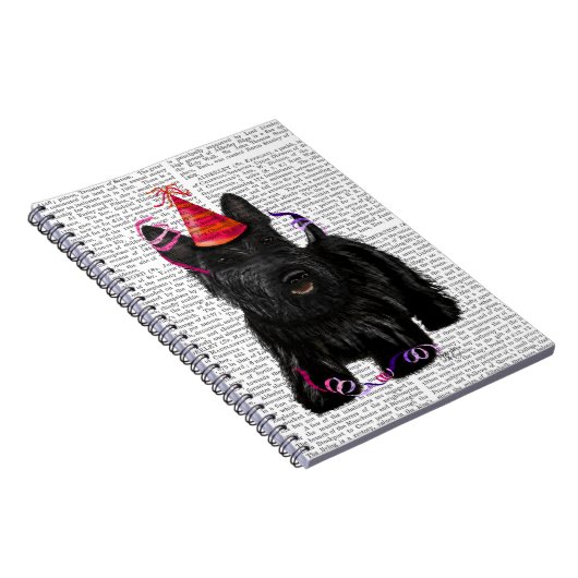 Carnet Scottish Terrier et Casquette de fête (Côté Droit)