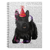Carnet Scottish Terrier et Casquette de fête (Devant)