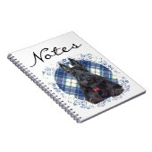 Carnet Scottish terrier on tartan (Côté Droit)