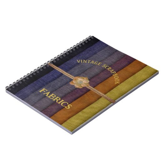 Carnet Scrapbook vintage Burlap Fabric (Côté gauche)