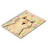 Carnet Scribble Cat Jaune Crème Doux (Côté gauche)