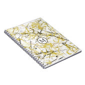 Carnet Scribbles Abstraits - moutarde et Brown (Côté Droit)