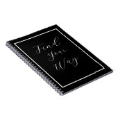 Carnet Script blanc de la phrase "Trouvez votre chemin" (Côté Droit)
