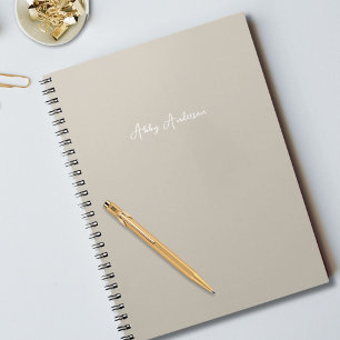 Carnet Script blanc minimaliste simple et moderne Coule