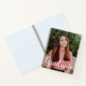 Carnet Script blanc Moderne Diplômé de la photo (Intérieur)