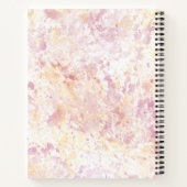 Carnet Script d'aquarelle rose jaune moderne (Dos)