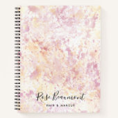 Carnet Script d'aquarelle rose jaune moderne (Devant)