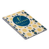 Carnet Script de monogramme Boho Celestial Sun Moon (Côté Droit)