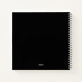 Carnet Script de monogramme noir moderne Sketchbook d'art (Dos)