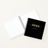 Carnet Script de monogramme noir moderne Sketchbook d'art (Intérieur)
