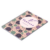 Carnet Script de monogramme rose Succulent (Côté gauche)
