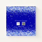 Carnet Script de nom de parties scintillant bleu royal du (Dos)
