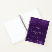 Carnet Script de nom de poussière de parties scintillant  (Intérieur)