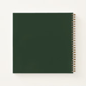 Carnet Script de nom personnalisé vert émeraude (Dos)