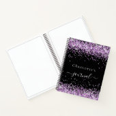 Carnet Script de nom violet violet noir (Intérieur)