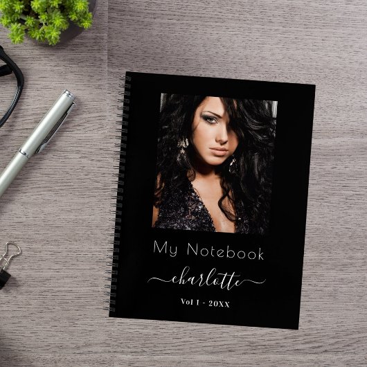 Carnet script de photo noir blanc