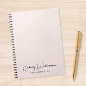 Carnet Script de signature chic rose