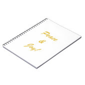 Carnet Script de typographie Peace & Joy en or (Côté gauche)