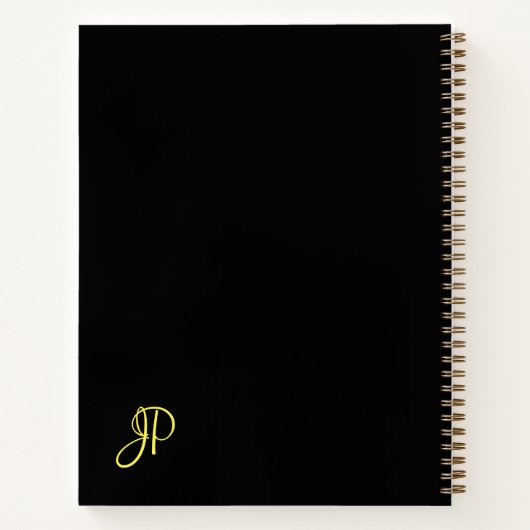 Carnet Script d'entreprise Gold Monogramme initial Profes (Dos)