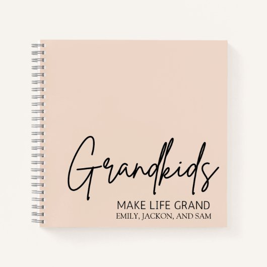 Carnet Script écrit à la main Les petits-enfants font la (Devant)