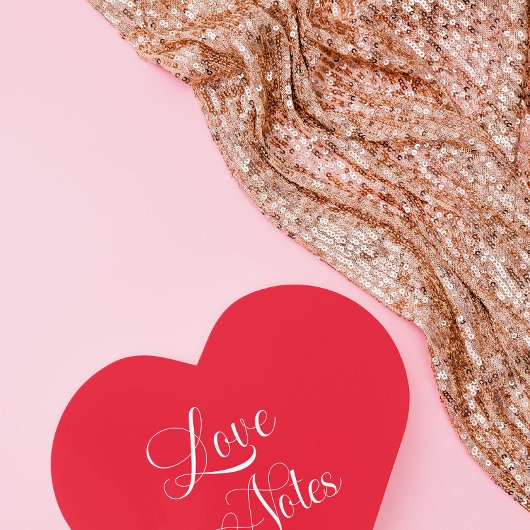 Carnet Script élégant moderne Notes d'amour rouge personn