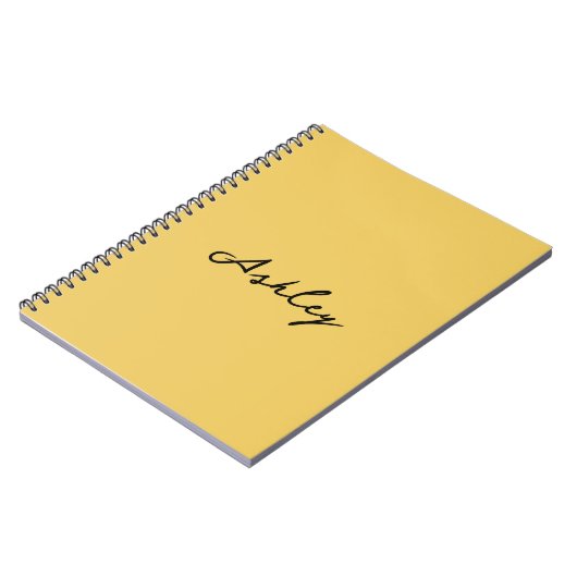 Carnet Script en or clair personnalisé (Côté gauche)