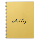 Carnet Script en or clair personnalisé (Devant)