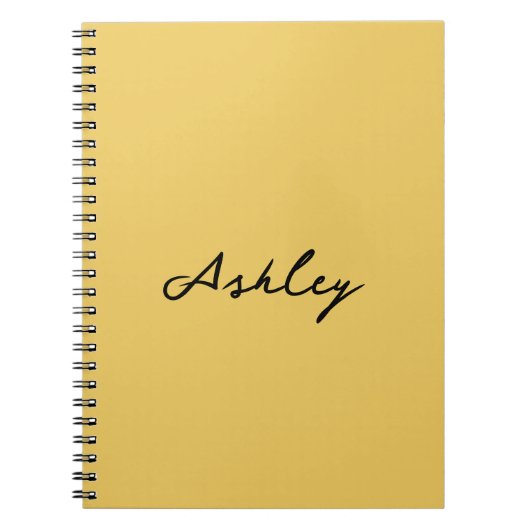 Carnet Script en or clair personnalisé (Devant)