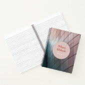 Carnet Script géométrique moderne Nom personnalisé (Intérieur)