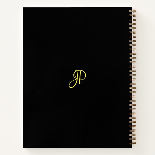 Carnet Script Gold Monogramme Entreprise professionnelle  (Dos)