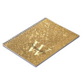 Carnet Script Gold Petit Monogramme Frost Parties scintil (Côté gauche)