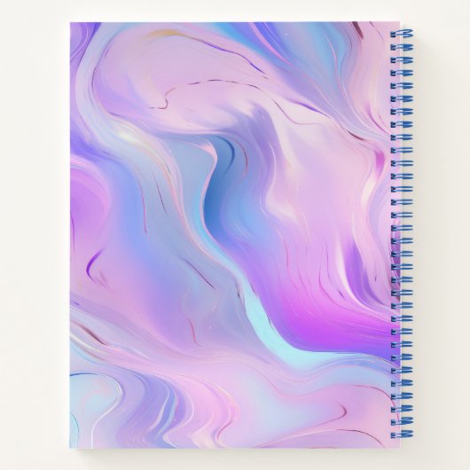 Carnet Script holographique rose violet (Dos)