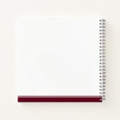 Carnet Script initial monogramme Bourgogne (Dos)