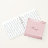 Carnet Script manuscrit Rose or couleur élégant moderne (Intérieur)