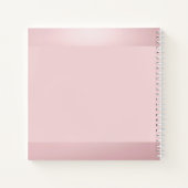 Carnet Script manuscrit Rose or couleur élégant moderne (Dos)