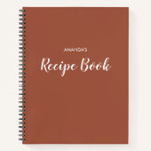 Carnet Script minimal moderne Cuisine en terre cuite Rece (Devant)