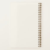 Carnet Script minimaliste d'or moderne | Graphique blanc  (Verso)