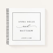 Carnet Script minimaliste moderne Elégant Mariage invité (Devant)