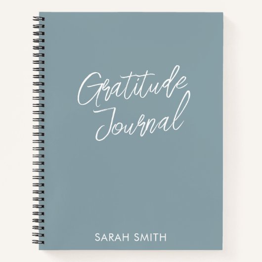 Carnet Script minimaliste moderne Gratitude personnalisée (Devant)